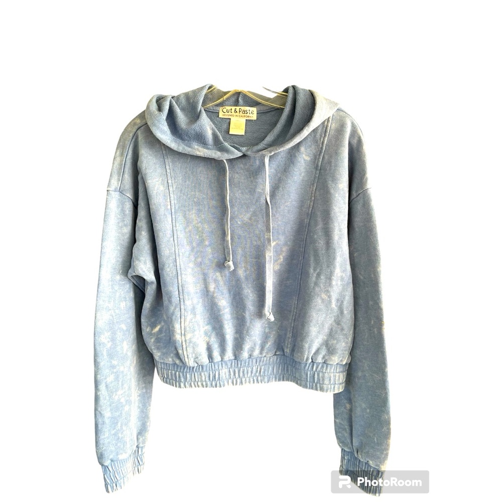 CUT & PASTE HOODIE size S, blue faded look